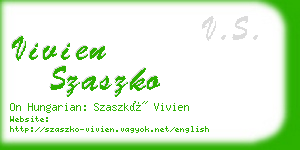 vivien szaszko business card